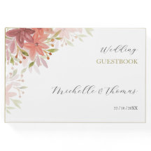 elegante Terracotta Blush Wildflower Watercolor Ar