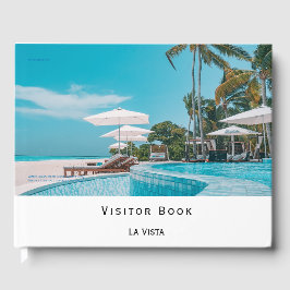 Livro De Visitas Elegante White | Feedback de Convidado de Aluguel