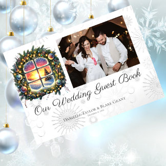Livro De Visitas Elegante Winter Wonderland Photo Wedding Book