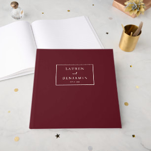 Livro De Visitas Elegantes Acentos de Estrela Marrom