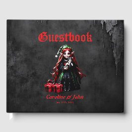 Livro De Visitas Elfo de Natal com Kitten.