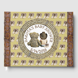 Livro De Visitas Em breve será Lil "Chá de fraldas de caubói Guestb