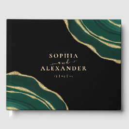 Livro De Visitas Emerald Green Agate