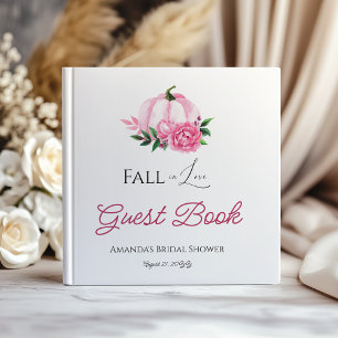 Livro De Visitas Encontro Amor Bege Rosa Abóbora Chuveiro de Noiva