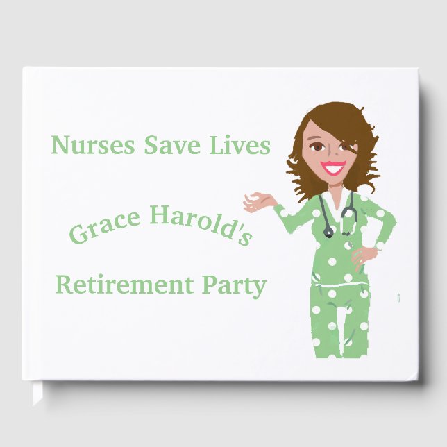 Livro De Visitas Enfermeiros Salvem Vidas Enfermeira Retirement Par (Frente)