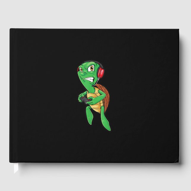 Livro De Visitas Engraçado Jogos de Tartaruga Marinha Irritada Joga (Frente)