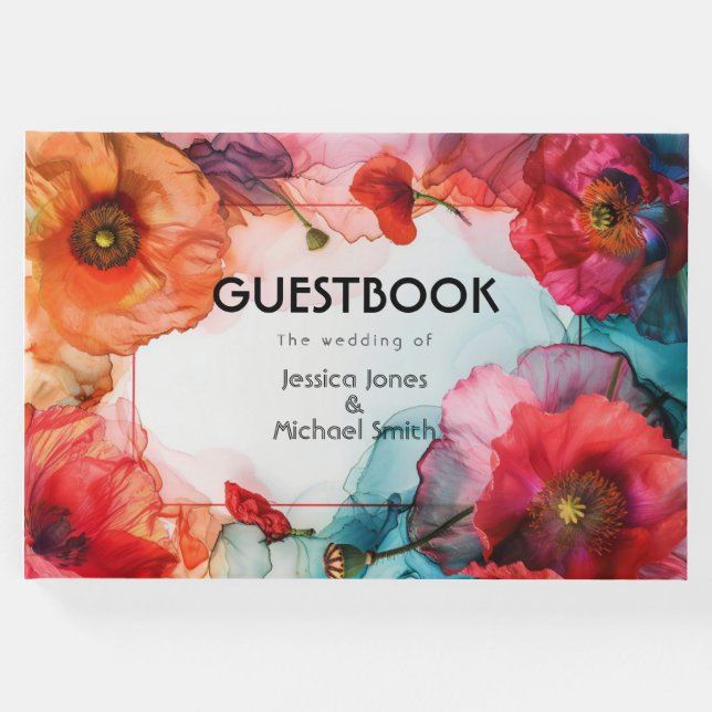 Livro De Visitas Escarlet Elegância Petal (Frente)