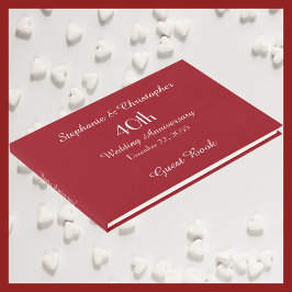 Livro De Visitas ESCOLHA SUA COR Vermelho Rubi Festa de Aniversário