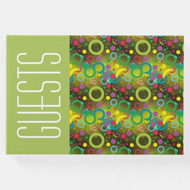 Livro De Visitas Escritura Cristã Personalizada Divertida Círculos  (Frente)