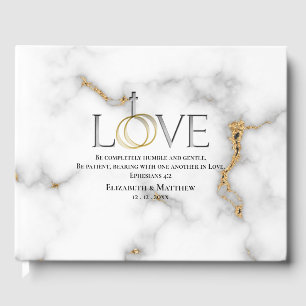 Livro De Visitas Escritura de amor Verse Ephesianos 4:2 Casamento