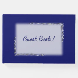 Livro De Visitas Espinha Personalizada Azul-marinho