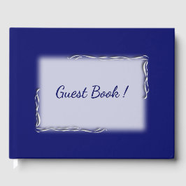 Livro De Visitas Espinha Personalizada Azul-marinho