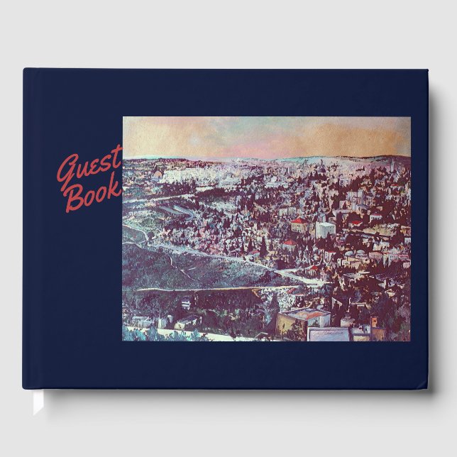 Livro De Visitas Esplendor Panorâmico de Jerusalém (Frente)