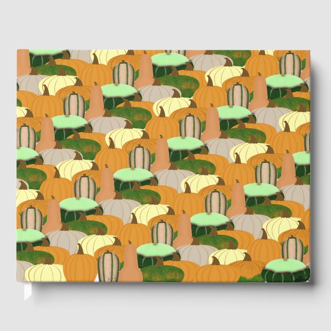 Livro De Visitas Esquadrão de outono de padrão de colheita (Frente)