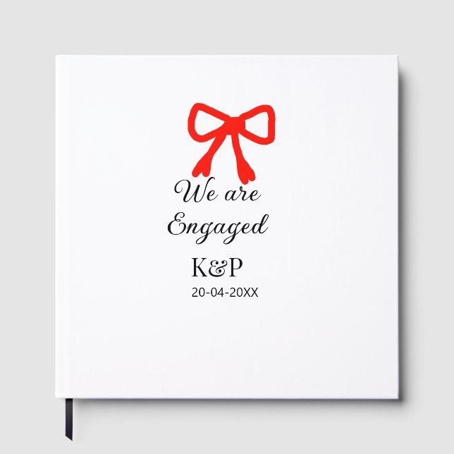 Livro De Visitas Estamos engajados a adicionar a letra vermelha arc (Frente)