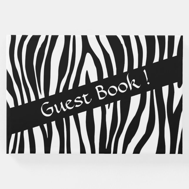 Livro de Visitas Estampa de Zebra (Frente)