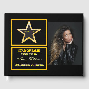 Livro De Visitas Estrela da Fama de Aniversário