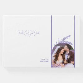 Livro De Visitas Eterno Ama flores roxas e foto