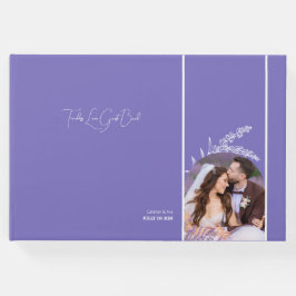 Livro De Visitas Eterno Ama flores roxas e foto