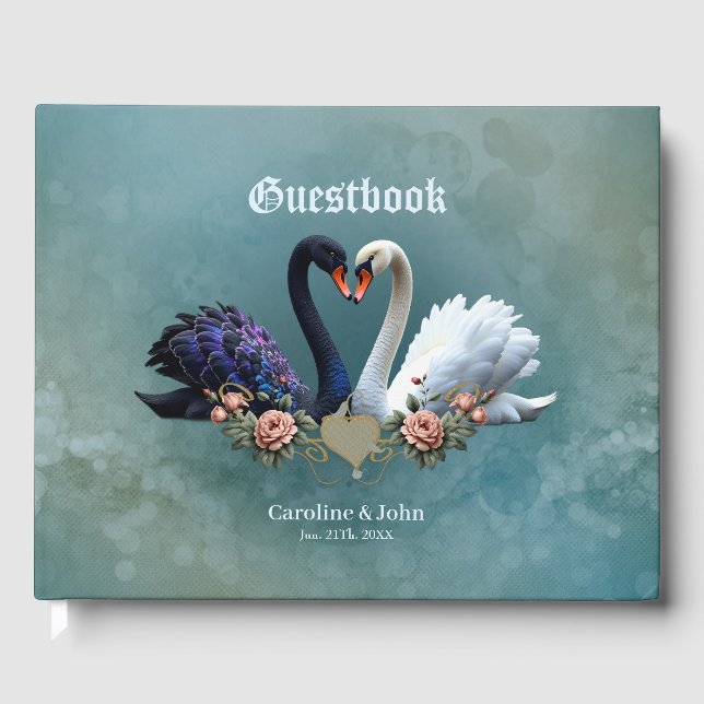 Livro De Visitas Eterno Bond, Black and White Swans in Love. (Frente)