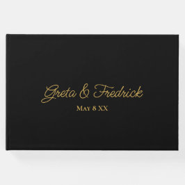 Livro De Visitas Eterno Simples, Minimalista, preto personalizado D