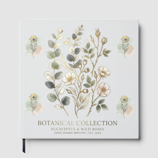 Livro De Visitas Ethereal Gold & Sage Botanical Collection