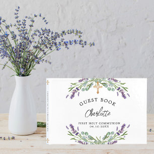 Livro De Visitas Eucalipto violeta da lavanda da Santa Comunhão