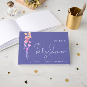 Livro De Visitas Eucalyptus deseja Chá de fraldas Lilac