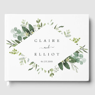 Livro De Visitas Eucalyptus Green Foliage Weding Guest Book