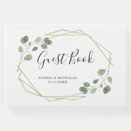 Livro De Visitas Eucalyptus Greenery Simples | Geométrico