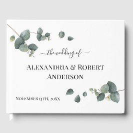 Livro De Visitas Eucalyptus Greenery Wedding