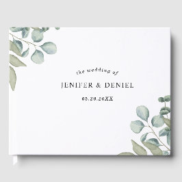Livro De Visitas Eucalyptus Greenery Wedding
