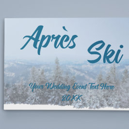 Livro De Visitas Evento de Casamento Snowy Mountain Forest Apres