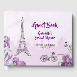 Livro De Visitas Evento Especial francês Paris Purple Iris