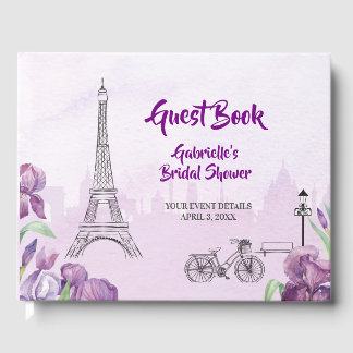 Livro De Visitas Evento Especial francês Paris Purple Iris