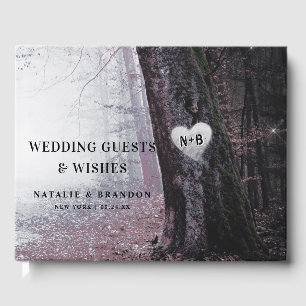 Livro De Visitas Evermore Floresta de Fada Encantada Mauve Wedd
