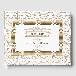 Livro De Visitas Excelente de Arte Branca Deco Gatsby 1920 Style Ca