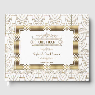 Livro De Visitas Excelente de Arte Branca Deco Gatsby 1920 Style Ca