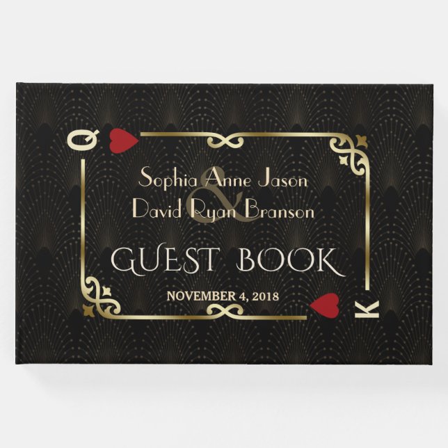 Livro De Visitas Excelente Gatsby Casino Las Vegas Casamento Poker (Frente)