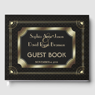 Livro De Visitas Excelente Romântico Gatsby Art Deco 20s Casamento