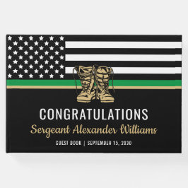 Livro De Visitas Exército de Bandeira da Linha Verde Magra