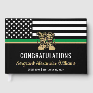 Livro De Visitas Exército de Bandeira da Linha Verde Magra
