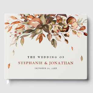 Livro De Visitas Fall Autumn Deixa Casamento Russo de Boho