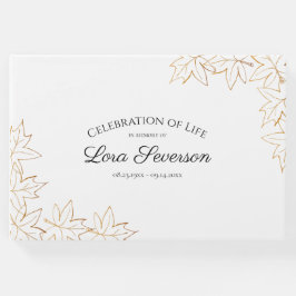 Livro De Visitas Fall Maple Deixa Celebração do Memorial da Vida