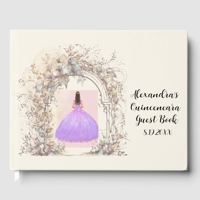 Livro De Visitas Fantasia divertida, Garota Adolescente Aniversário (Frente)