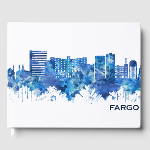Livro De Visitas Fargo North Dakota Skyline Blue