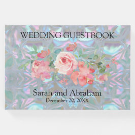 Livro De Visitas Faux Mãe de Pearl Wedding Guestbook