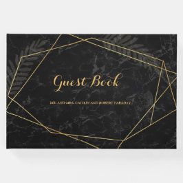 Livro De Visitas Faux Marble Geométrico