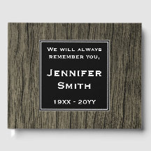 Faux Wood Look, Mournful Sympathes Guestbook