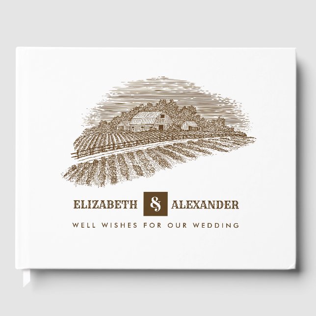 Livro De Visitas Fazenda Desenhando Casamento Russo (Frente)